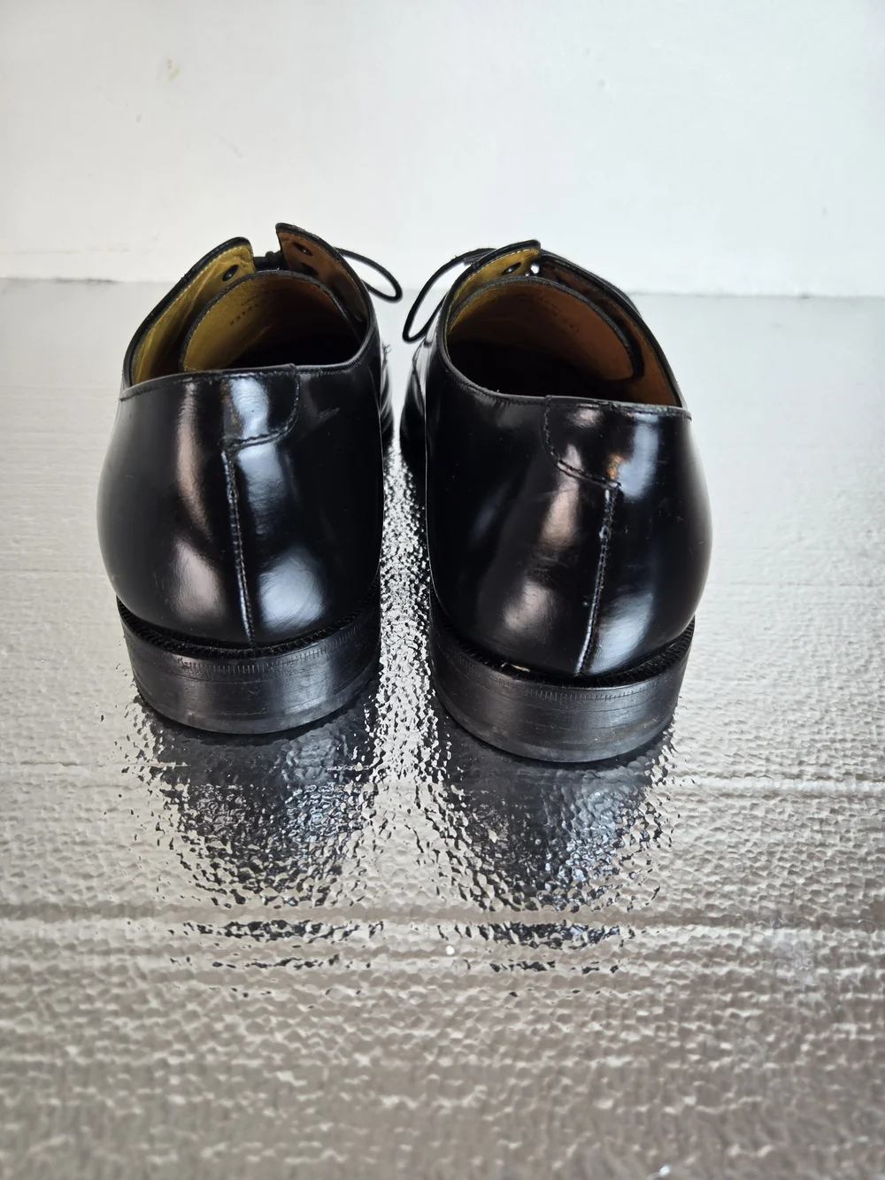 Cole Haan Black Leather Cap-Toe Derby Oxfords